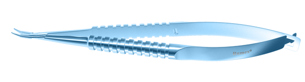 113R 8-051T Barraquer Needle Holder, 8.00 mm Extra Fine Jaws, Curved, without Lock, Long Size, Length 125 mm, Titanium