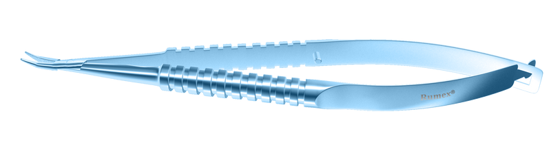 113R 8-051T Barraquer Needle Holder, 8.00 mm Extra Fine Jaws, Curved, without Lock, Long Size, Length 125 mm, Titanium