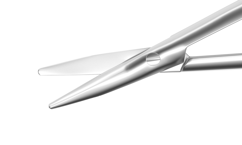 999R 11-035S Universal Corneal Scissors, Blunt Tips, 11.00 mm Curved Blades, Round Handle, Length 112 mm, Stainless Steel