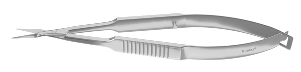 999R 11-050S Vannas Capsulotomy Scissors, Straight, Sharp Tips, 6.00 mm Blades, Flat Handle, Length 84 mm, Stainless Steel
