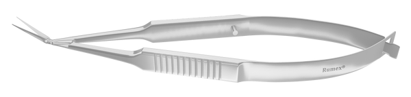 999R 11-0581S Gills-Vannas Capsulotomy Scissors, Angled, Sharp Tips, 10.00 mm Blades, Flat Handle, Length 84 mm, Stainless Steel