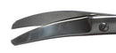999R 11-090S Curved Enucleation Scissors, Blunt Tips, 38 mm Blades from Midscrew to Tip, Ring Handle, Length 128 mm, Stainless Steel