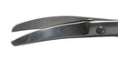 11-091S Curved Enucleation Scissors, Blunt Tips, 45 mm Blades from Midscrew to Tip, Ring Handle, Length 130 mm, Stainless Steel