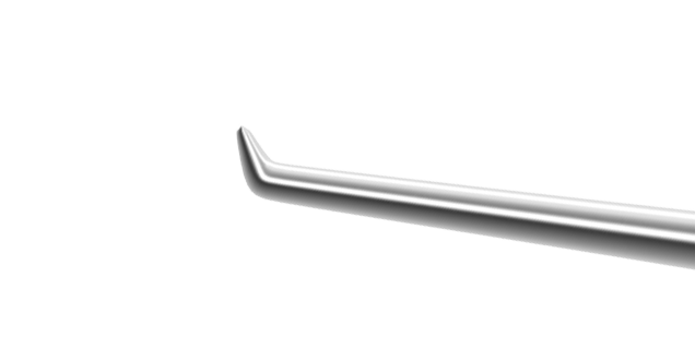 999R 13-097-27 Delicate Membrane Pick, 27 Ga, Length 134 mm, Round Titanium Handle