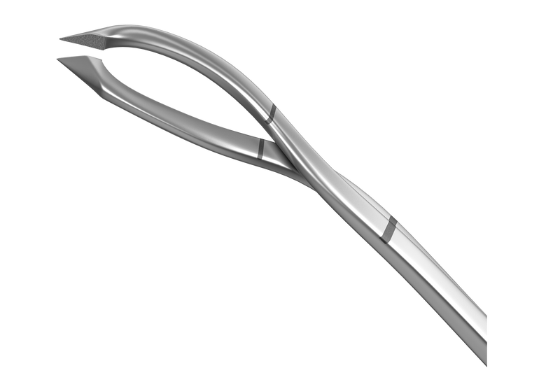 999R 4-033S Small-Incision Capsulorhexis Forceps with Double Cross-Action and Scale, Cystotome Tips, Micro-Thin Jaws, for 1.50 mm incisions, Flat Handle, Length 105 mm, Stainless Steel