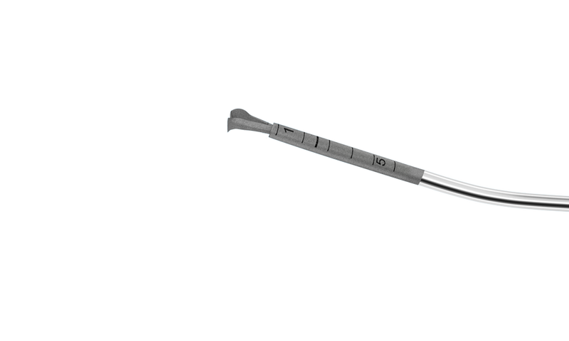 999R 4-03791 Capsulorhexis Forceps with View Port, 23 Ga, 7 Engravings, Reduced Length, Gently Curved Tube, Micro Jaws 0.80 mm, Tip Only