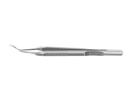 4-03952/LFS Capsulorhexis Forceps with Scale (2.50/5.00 mm), Cross-Action, for 1.50 mm Incisions, Curved Stainless Steel Jaws (8.50 mm), Long Lever (26.00 mm), Long (101 mm) Flat Stainless Steel Handle, Length 130 mm