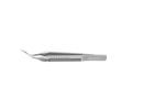 4-0395/SFS Capsulorhexis Forceps with Scale (2.50/5.00 mm), Cross-Action, for 1.50 mm Incisions, Curved Stainless Steel Jaws (8.50 mm), Short Lever (16.00 mm), Short (71 mm) Flat Stainless Steel Handle, Length 90 mm