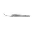 4-03962/SRS Capsulorhexis Forceps with Scale (2.50/5.00 mm), Cross-Action, for 1.50 mm Incisions, Straight Stainless Steel Jaws (8.50 mm), Long Lever (26.00 mm), Short (71 mm) Round Stainless Steel Handle, Length 100 mm
