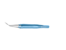 4-03962/SR Capsulorhexis Forceps with Scale (2.50/5.00 mm), Cross-Action, for 1.50 mm Incisions, Straight Stainless Steel Jaws (8.50 mm), Long Lever (26.00 mm), Short (71 mm) Round Titanium Handle, Length 100 mm
