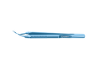 4-0396/LFT Capsulorhexis Forceps with Scale (2.50/5.00 mm), Cross-Action, for 1.50 mm Incisions, Straight Titanium Jaws (8.50 mm), Short Lever (16.00 mm), Long (101 mm) Flat Titanium Handle, Length 120 mm