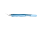 4-0396/LR Capsulorhexis Forceps with Scale (2.50/5.00 mm), Cross-Action, for 1.50 mm Incisions, Straight Stainless Steel Jaws (8.50 mm), Short Lever (16.00 mm), Long (101 mm) Round Titanium Handle, Length 120 mm