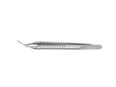 4-0396/MRS Capsulorhexis Forceps with Scale (2.50/5.00 mm), Cross-Action, for 1.50 mm Incisions, Straight Stainless Steel Jaws (8.50 mm), Short Lever (16.00 mm), Medium (91 mm) Round Stainless Steel Handle, Length 110 mm