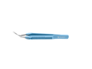 4-0396/SF Capsulorhexis Forceps with Scale (2.50/5.00 mm), Cross-Action, for 1.50 mm Incisions, Straight Stainless Steel Jaws (8.50 mm), Short Lever (16.00 mm), Short (71 mm) Flat Titanium Handle, Length 90 mm