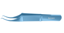 4-050T Colibri Corneal Forceps, 0.12 mm, 1x2 Teeth, Flat Handle, Length 84 mm, Titanium