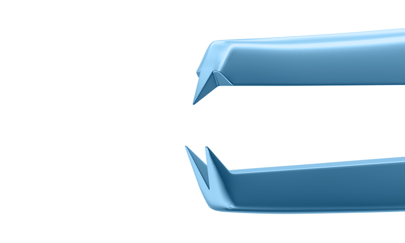 999R 4-055T Catalano Corneal Forceps, 0.12 mm, 1x2 Teeth, Round Handle, Length 105 mm, Titanium