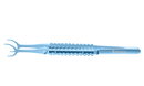 4-08011T Nevyas-Wallace Fixation Forceps, 0.12 mm, 1x2 Teeth, Straight, Round Handle, Length 105 mm, Titanium