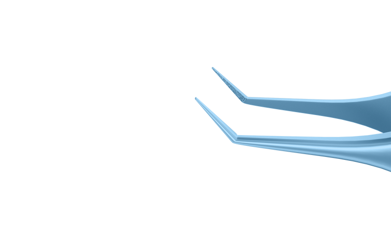 999R 4-090T Kelman-McPherson Tying Forceps, Angled Shafts, with 4.00 mm Tying Platform, Length 81 mm, Titanium