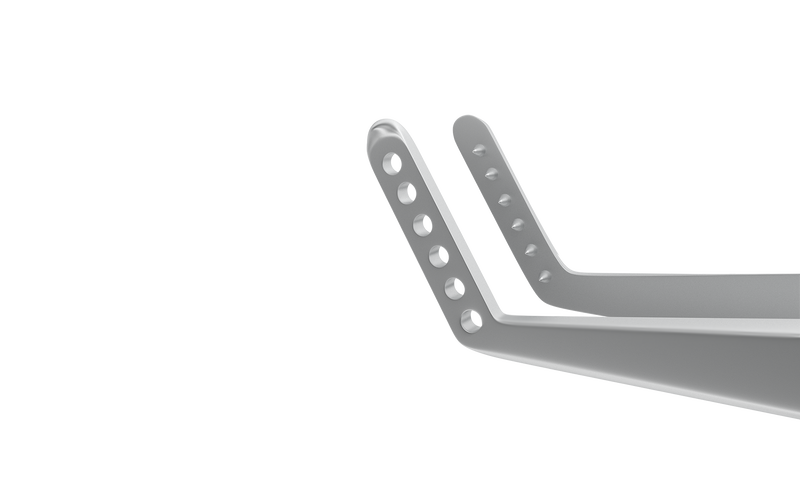 999R 4-130S Jameson Muscle Forceps, Left, 6 Teeth, Slide Lock, Length 100 mm, Stainless Steel