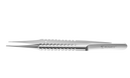 152R 4-185S Tennant Straight Tying Forceps, Extra-Delicate Tips, for 9-0 to 11-0 Sutures, Round Handle, Length 108 mm, Stainless Steel