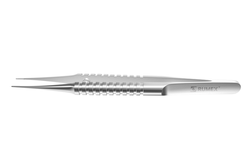 152R 4-185S Tennant Straight Tying Forceps, Extra-Delicate Tips, for 9-0 to 11-0 Sutures, Round Handle, Length 108 mm, Stainless Steel
