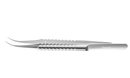 079R 4-186S Tennant Curved Tying Forceps, Extra-Delicate Tips, for 9-0 To 11-0 Sutures, Round Handle, Length 107 mm, Stainless Steel