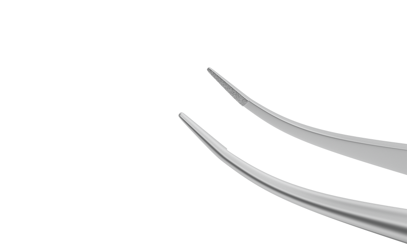 079R 4-186S Tennant Curved Tying Forceps, Extra-Delicate Tips, for 9-0 To 11-0 Sutures, Round Handle, Length 107 mm, Stainless Steel