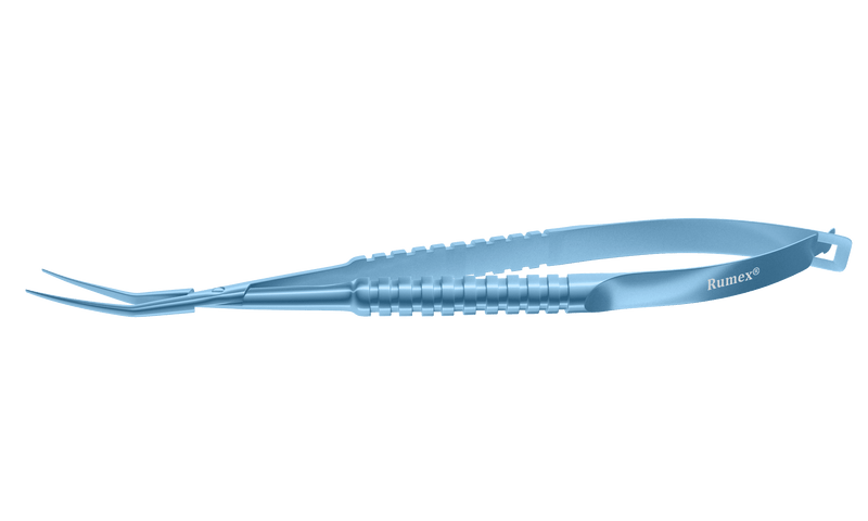 999R 4-20111T ICL Cartridge Loading Forceps, Angled 30° Long Jaws, Round Handle, Length 120 mm, Titanium