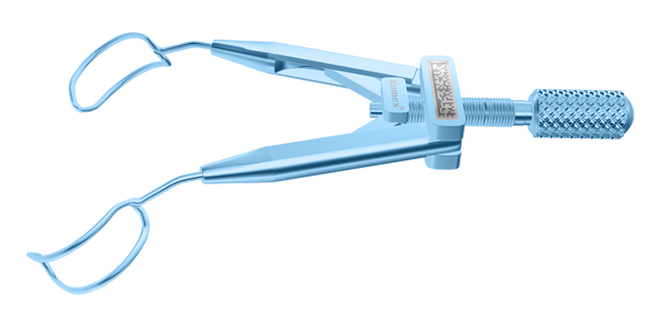 166R 14-062T Kershner Reversible Speculum, 14.00 mm Fenestrated Blades, Flat Branches, Length 70 mm, Titanium