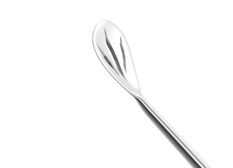 999R 13-110 Paton Spatula And Spoon, Double-Ended, Length 150 mm, Round Titanium Handle
