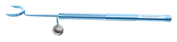 999R 3-191 LRI Slit Lamp Gravity Marker, Pre-Op, 14.00 mm, Horizontal Axis 3' and 9', Length 138 mm, Round Titanium Handle, Stainless Steel Gravity System