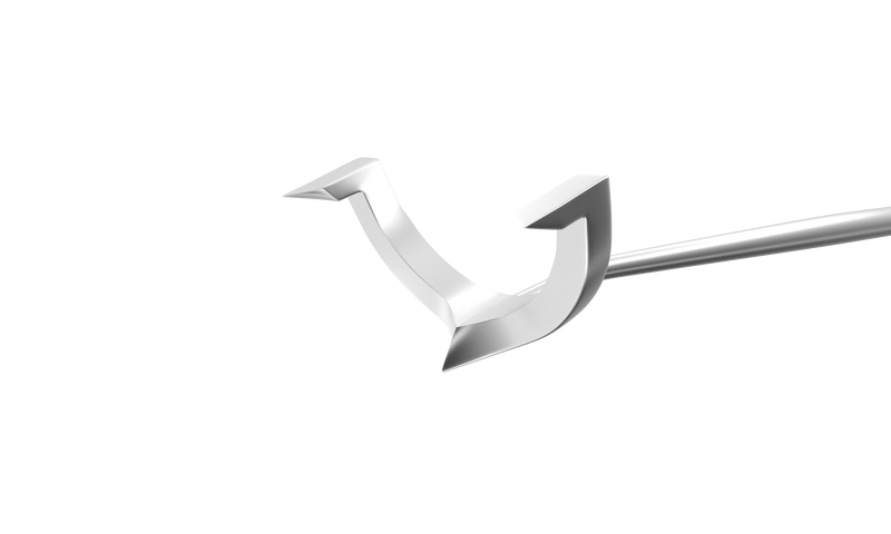 999R 3-192 Lum LRI Gravity Axis Marker, Pre-Op, 14.00 mm, Angled, Horizontal Axis 3' and 9', Length 140 mm, Round Titanium Handle, Stainless Steel Gravity System