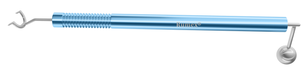 999R 3-193 Whitehouse Gravity Axis Marker, Angled, Marks at 3, 6, 9 o'Clock, 11.00/14.00 mm, Length 153 mm, Round Titanium Handle, Stainless Steel Gravity System