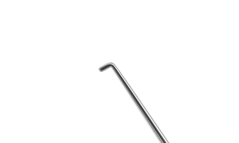 200R 5-032S Sinskey Hook, Angled, 0.15 mm x 10.00 mm Shaft, Length 122 mm, Round Handle, Stainless Steel