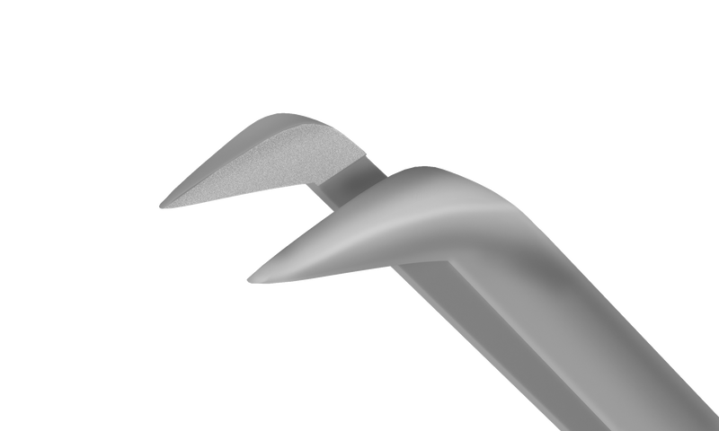 020R 4-0312S Microcoaxial Capsulorhexis Forceps, Ultrathin, 11.50 mm Curved Jaws, for 2.00 mm Incision, with Alignment Mechanism, Length 106 mm, Stainless Steel