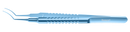 001R 4-0331T Utrata Capsulorhexis Forceps, Cystotome Tips, 11.50 mm Curved Jaws, Round Handle, Length 110 mm, Titanium