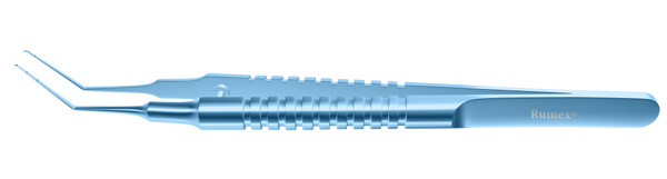 999R 4-03114T Utrata Capsulorhexis Forceps with Scale (2 Engravings at 3.00, 6.00 mm), Cystotome Tips, 11.50 mm Straight Jaws, Round Handle, Length 110 mm, Titanium