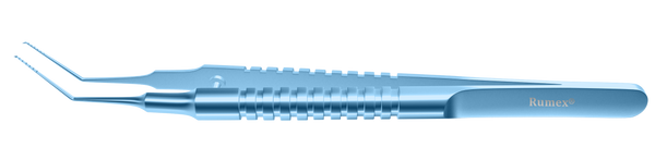 999R 4-03115T Utrata Capsulorhexis Forceps with Scale (6 Engravings, 1.00 mm), Cystotome Tips, 11.50 mm Straight Jaws, Round Handle, Length 110 mm, Titanium