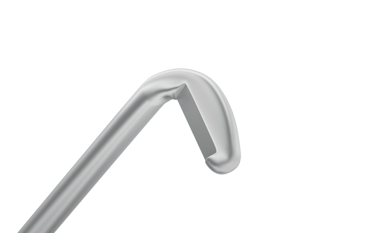 061R 7-066 Rosen Phaco Splitter, RHD, Wedge-Shaped, 60° Angled, Round Handle, Length 120 mm, Round Titanium Handle