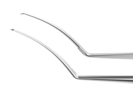 013R 4-0331D Disposable Utrata Capsulorhexis Forceps, Cystotome Tips, Curved, 6 per Box