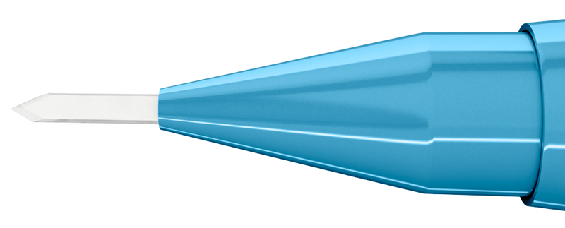 999R 6-10/6SK-070 Side-Port Sapphire Knife, 60° Double-Edge Blade, 1.00 mm, Straight, Length 136 mm, Titanium Handle