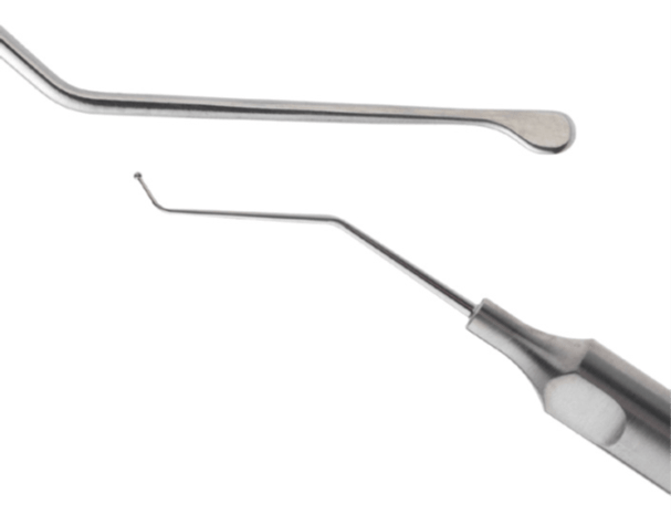 999R 13-181 Uy Laser Lens Fragmentation Combo Manipulator, Length 131 mm, Round Titanium Handle