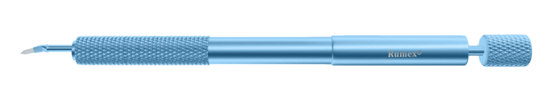 999R 6-20/6-078 Phaco Diamond Knife, Clear Cornea Blade, 2.70 mm, Length 117 mm, Angled Titanium Handle