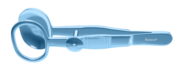 164R 4-1907T Desmarres Chalazion Forceps, Small, 19.80 x 10.40 mm Platform, Length 90 mm, Titanium