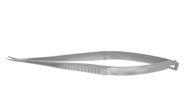 999R 8-096S Castroviejo Needle Holder, Delicate Jaws, 8.00 mm Gripping Surface, Curved, without Lock, Length 135 mm, Stainless Steel