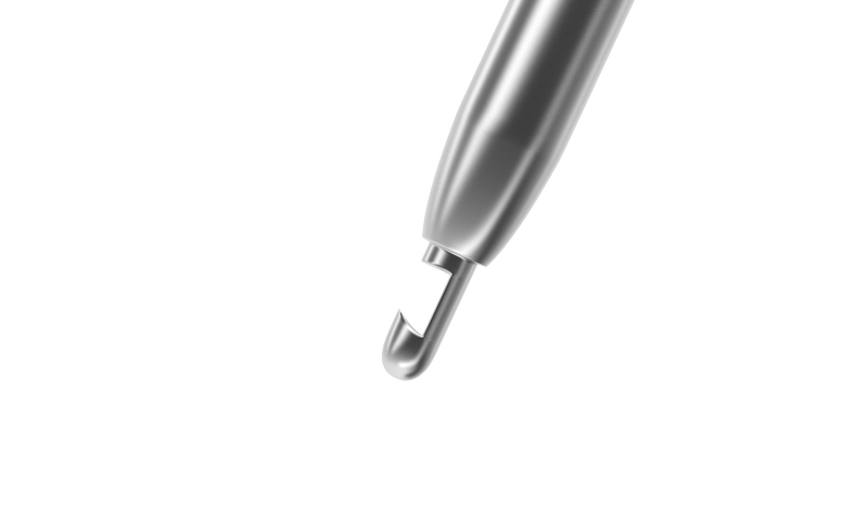 999R 16-011 Kelly Descemet's Membrane Punch, 0.75 mm Diameter, Length 131 mm, Serrated Squeeze Action Titanium Handle