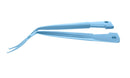 4-03952/SFT Capsulorhexis Forceps with Scale (2.50/5.00 mm), Cross-Action, for 1.50 mm Incisions, Curved Titanium Jaws (8.50 mm), Long Lever (26.00 mm), Short (71 mm) Flat Titanium Handle, Length 100 mm