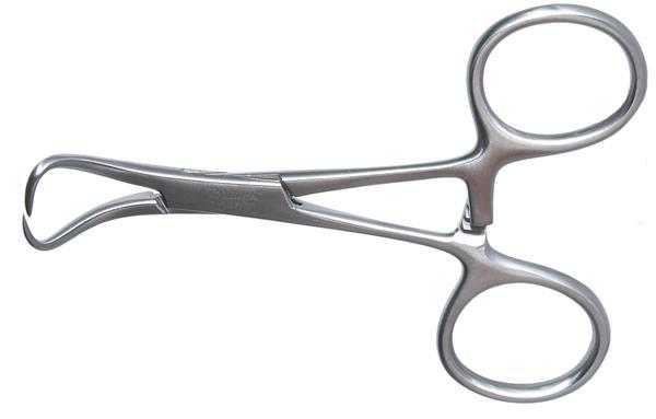 999R 16-081S Towel Forceps, Ring Handle, Length 125 mm, Stainless Steel