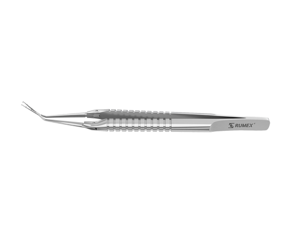 999R 4-03962/MRS Capsulorhexis Forceps with Scale (2.50/5.00 mm), Cross-Action, for 1.50 mm Incisions, Straight Stainless Steel Jaws (8.50 mm), Long Lever (26.00 mm), Medium (91 mm) Round Stainless Steel Handle, Length 120 mm
