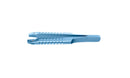 4-0395/SRT Capsulorhexis Forceps with Scale (2.50/5.00 mm), Cross-Action, for 1.50 mm Incisions, Curved Titanium Jaws (8.50 mm), Short Lever (16.00 mm), Short (71 mm) Round Titanium Handle, Length 90 mm